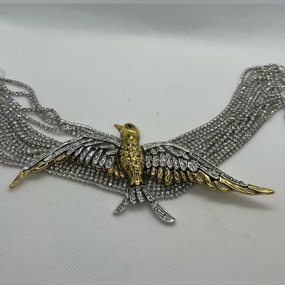 Zara Bird Rhinestone Chocker Necklace - Picture 16 of 17